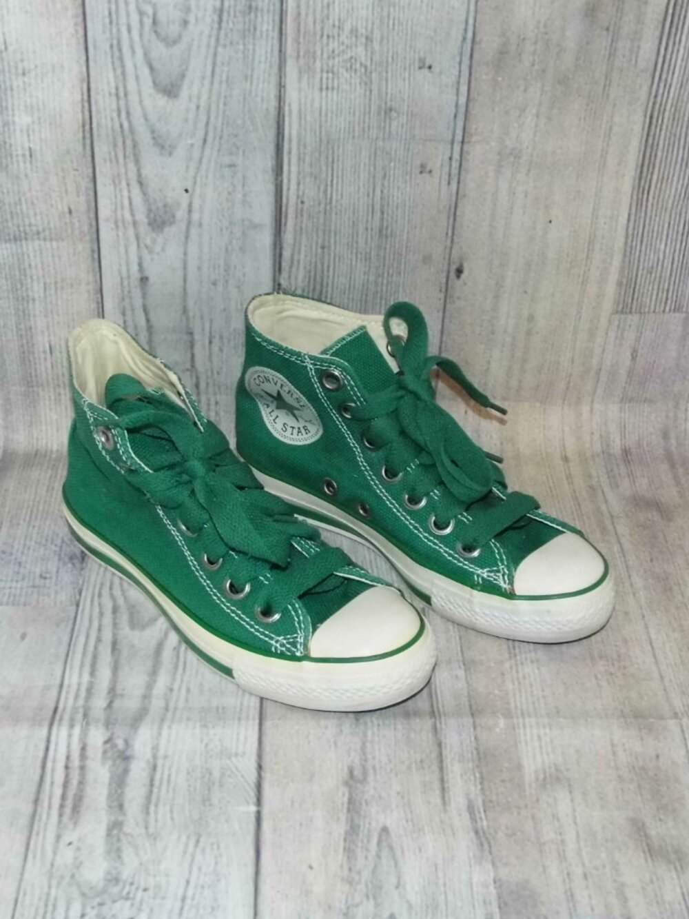 CONVERSE Chuck Taylor All Star High THICK Canvas Green Sneakers Womens Size 8
